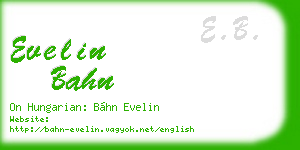 evelin bahn business card